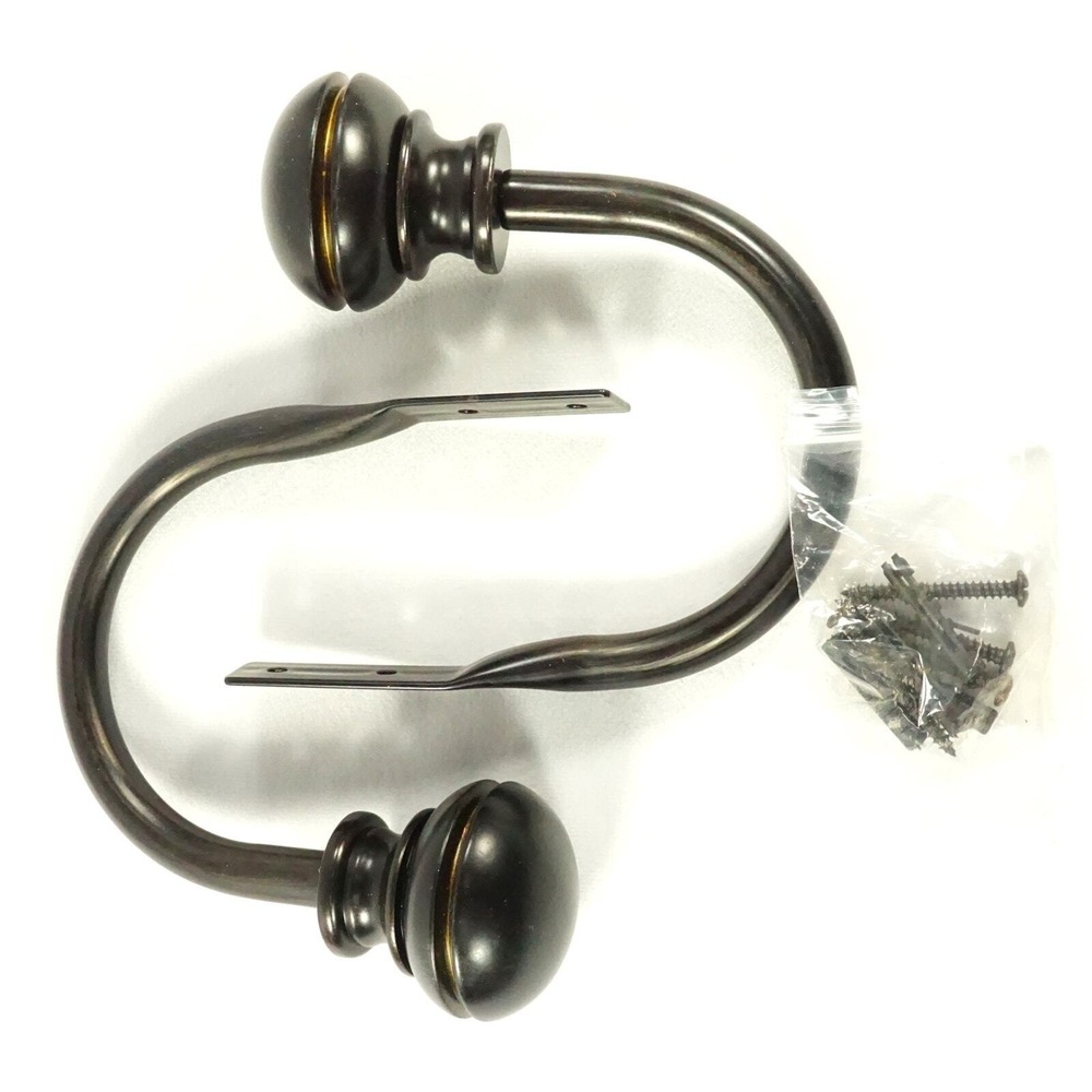 Cambria Connections Black Curtain Holdbacks / Tiebacks Lot of 3 Pairs NEW